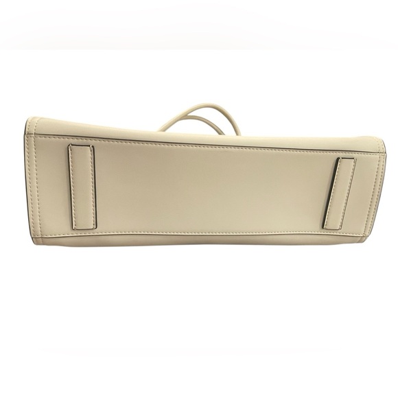 Tory Burch Perry Triple-Compartment Tote White Leather Bag 14”x10”x4” Brand New - Picture 5 of 9